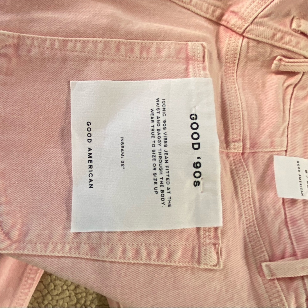 NWT Good American ‘90’s Rose Quartz Relaxed Jeans Sz: 6/28 inseam: 32” - Picture 9 of 11